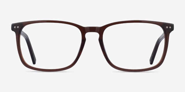 California Clear Brown AcetateEyeglass Frames from EyeBuyDirect, Front View