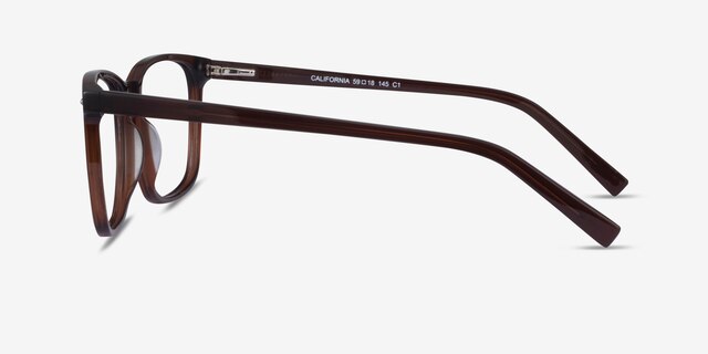 California Clear Brown AcetateEyeglass Frames from EyeBuyDirect, Side View