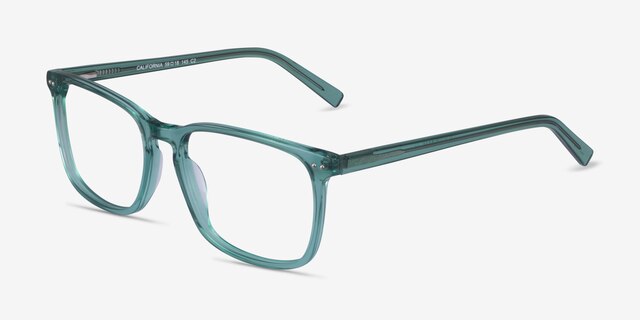 California Clear Green AcetateEyeglass Frames from EyeBuyDirect, Angle View
