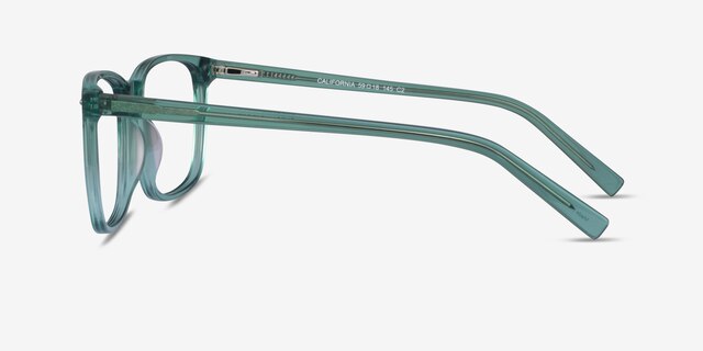 California Clear Green AcetateEyeglass Frames from EyeBuyDirect, Side View