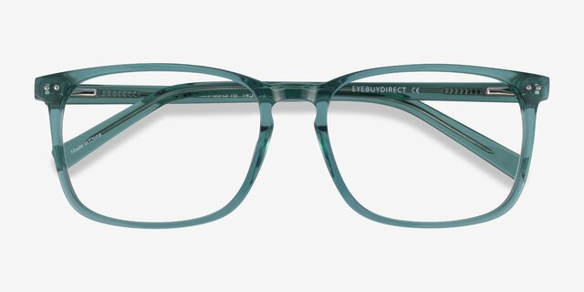 California Clear Green AcetateEyeglass Frames from EyeBuyDirect, Closed View