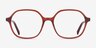 Pigment Terracotta Red AcetateEyeglass Frames from EyeBuyDirect, Front View