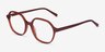 Pigment Terracotta Red AcetateEyeglass Frames from EyeBuyDirect, Angle View