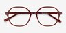 Pigment Terracotta Red AcetateEyeglass Frames from EyeBuyDirect, Closed View