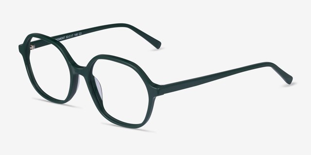 Pigment Green AcetateEyeglass Frames from EyeBuyDirect, Angle View