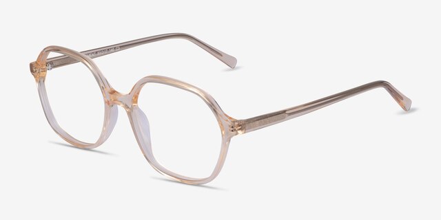Pigment Clear Yellow AcetateEyeglass Frames from EyeBuyDirect, Angle View