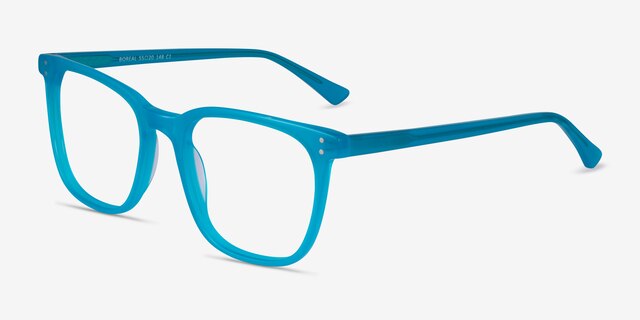 Boreal Aqua Blue AcetateEyeglass Frames from EyeBuyDirect, Angle View