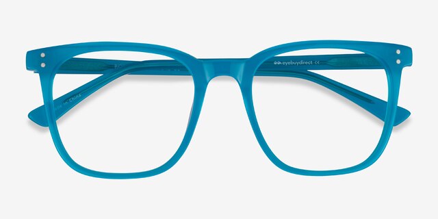 Boreal Aqua Blue AcetateEyeglass Frames from EyeBuyDirect, Closed View