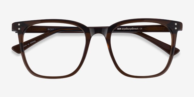 Boreal Clear Brown AcetateEyeglass Frames from EyeBuyDirect, Closed View