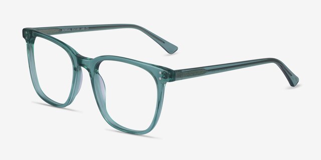 Boreal Clear Green AcetateEyeglass Frames from EyeBuyDirect, Angle View