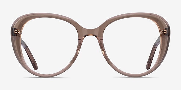 Peony Clear Brown Acetate Eyeglass Frames