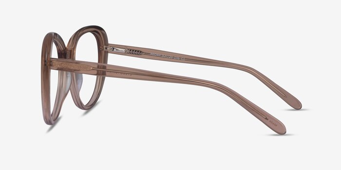 Peony Clear Brown Acetate Eyeglass Frames from EyeBuyDirect