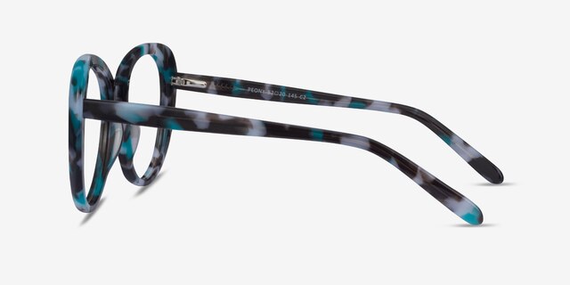 Peony Blue Tortoise AcetateEyeglass Frames from EyeBuyDirect, Side View