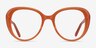 Peony Clear Orange AcetateEyeglass Frames from EyeBuyDirect, Front View