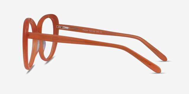 Peony Clear Orange AcetateEyeglass Frames from EyeBuyDirect, Side View