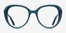 Peony Clear Teal AcetateEyeglass Frames from EyeBuyDirect, Front View