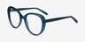 Peony Clear Teal AcetateEyeglass Frames from EyeBuyDirect, Angle View