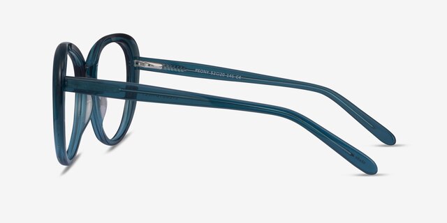 Peony Clear Teal AcetateEyeglass Frames from EyeBuyDirect, Side View