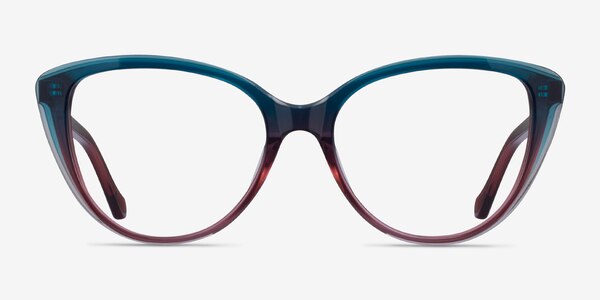 Destin Blue Burgundy Acétate Montures de lunettes de vue