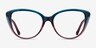 Destin Blue Burgundy AcetateEyeglass Frames from EyeBuyDirect, Front View