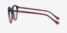 Destin Blue Burgundy AcetateEyeglass Frames from EyeBuyDirect, Side View