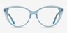Destin Clear Blue AcetateEyeglass Frames from EyeBuyDirect, Front View
