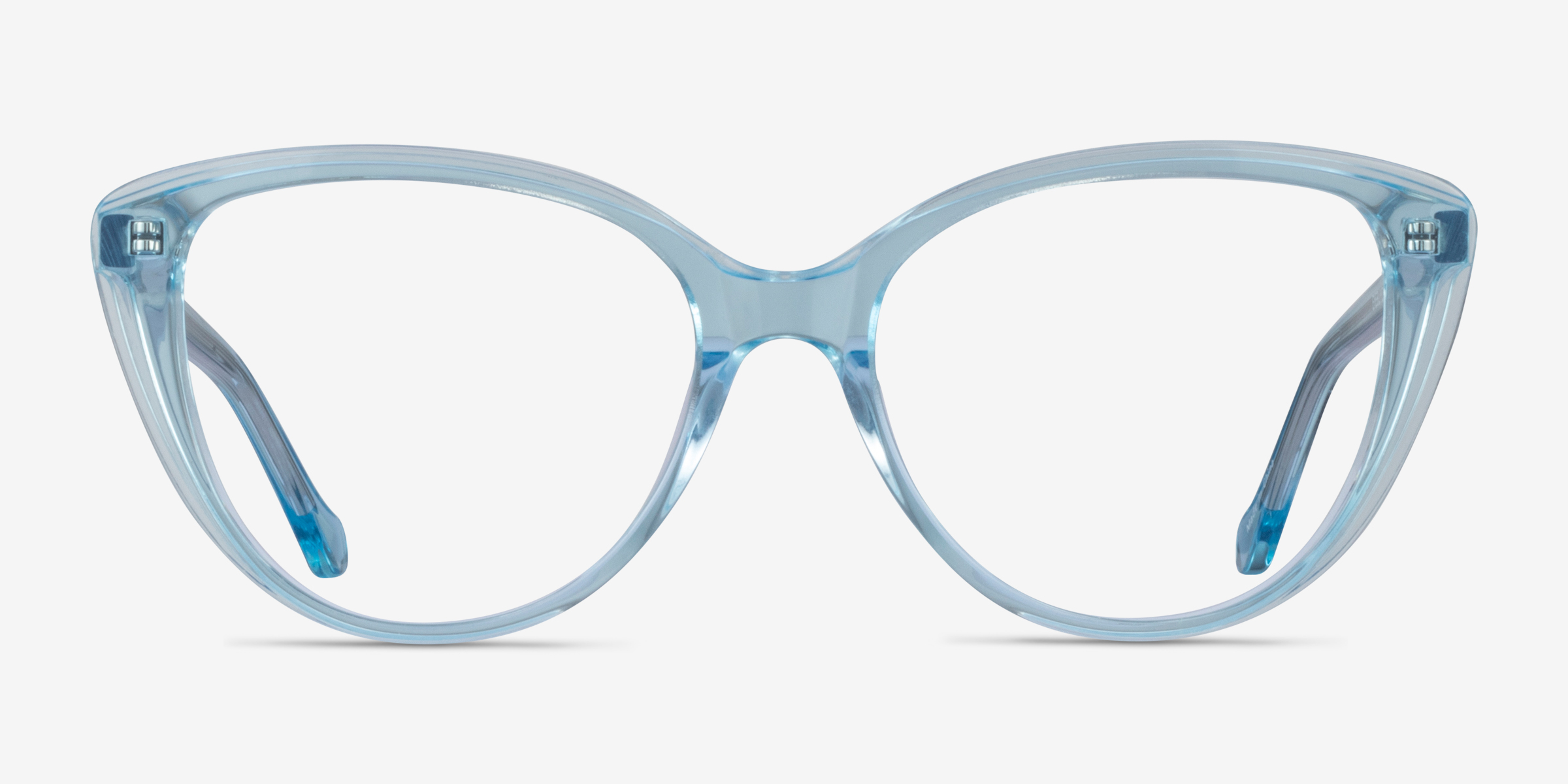 Destin Cat Eye Clear Blue Glasses for Women Eyebuydirect