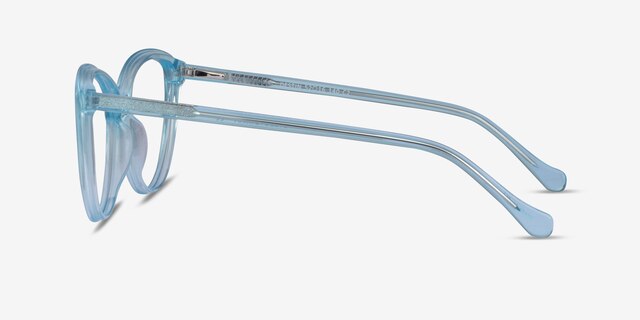 Destin Clear Blue AcetateEyeglass Frames from EyeBuyDirect, Side View