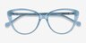 Destin Clear Blue AcetateEyeglass Frames from EyeBuyDirect, Closed View