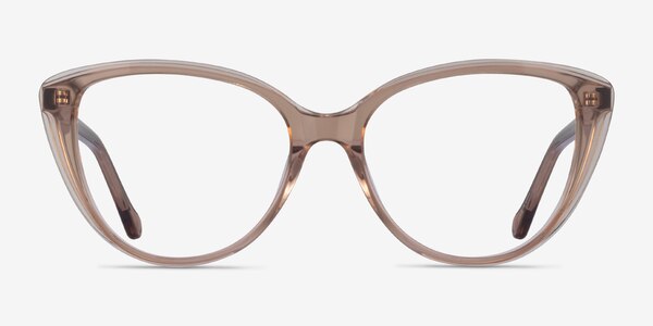 Destin Cat Eye Clear Brown Glasses for Women | Eyebuydirect