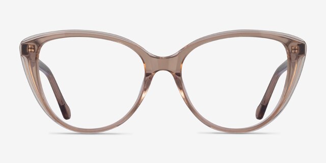 Destin Clear Brown AcetateEyeglass Frames from EyeBuyDirect, Front View