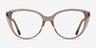 Destin Clear Brown AcetateEyeglass Frames from EyeBuyDirect, Front View