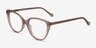 Destin Clear Brown AcetateEyeglass Frames from EyeBuyDirect, Angle View