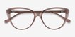 Destin Clear Brown AcetateEyeglass Frames from EyeBuyDirect, Closed View