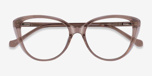 Destin Clear Brown AcetateEyeglass Frames from EyeBuyDirect, Closed View