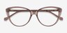 Destin Clear Brown AcetateEyeglass Frames from EyeBuyDirect, Closed View