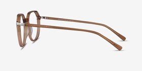 Niagara Clear Brown Acétate Montures de lunettes de vue d'EyeBuyDirect, Vue de Côté