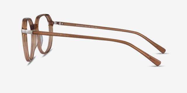 Niagara Clear Brown AcetateEyeglass Frames from EyeBuyDirect, Side View