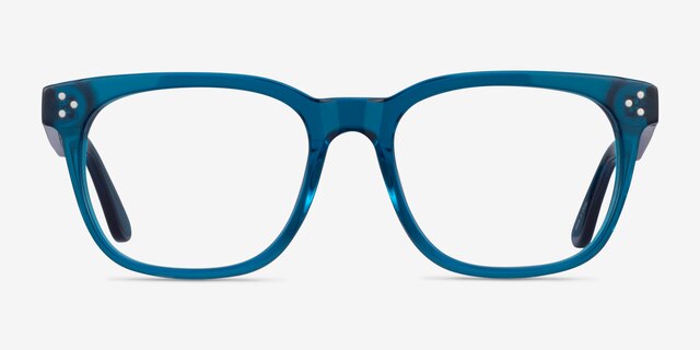 Adriatic Clear Blue AcetateEyeglass Frames from EyeBuyDirect, Front View