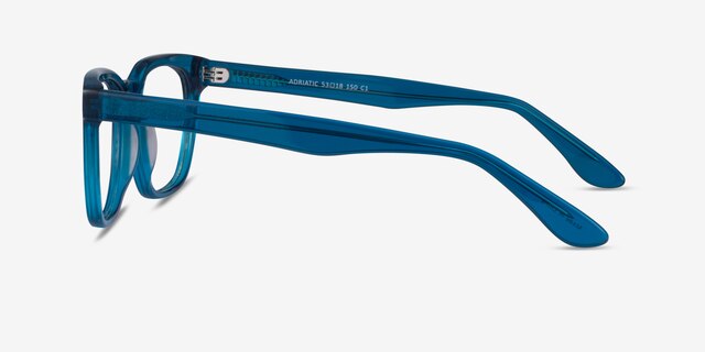 Adriatic Clear Blue AcetateEyeglass Frames from EyeBuyDirect, Side View