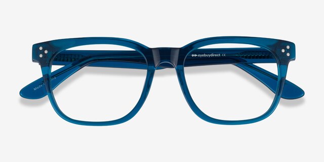 Adriatic Clear Blue AcetateEyeglass Frames from EyeBuyDirect, Closed View