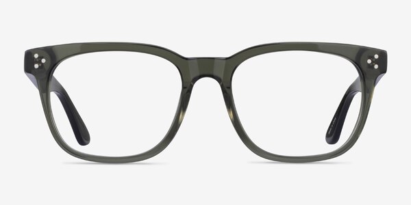 Adriatic Clear Khaki Green Acétate Montures de lunettes de vue