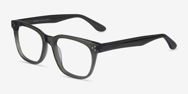 Adriatic Clear Khaki Green AcetateEyeglass Frames from EyeBuyDirect, Angle View