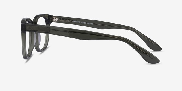 Adriatic Clear Khaki Green AcetateEyeglass Frames from EyeBuyDirect, Side View