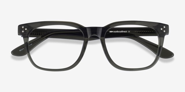 Adriatic Clear Khaki Green AcetateEyeglass Frames from EyeBuyDirect, Closed View