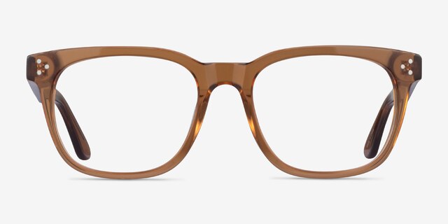 Adriatic Clear Brown AcetateEyeglass Frames from EyeBuyDirect, Front View