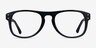 Galveston Dark Blue Striped AcetateEyeglass Frames from EyeBuyDirect, Front View
