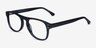 Galveston Dark Blue Striped AcetateEyeglass Frames from EyeBuyDirect, Angle View