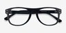 Galveston Dark Blue Striped AcetateEyeglass Frames from EyeBuyDirect, Closed View