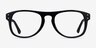 Galveston Black AcetateEyeglass Frames from EyeBuyDirect, Front View